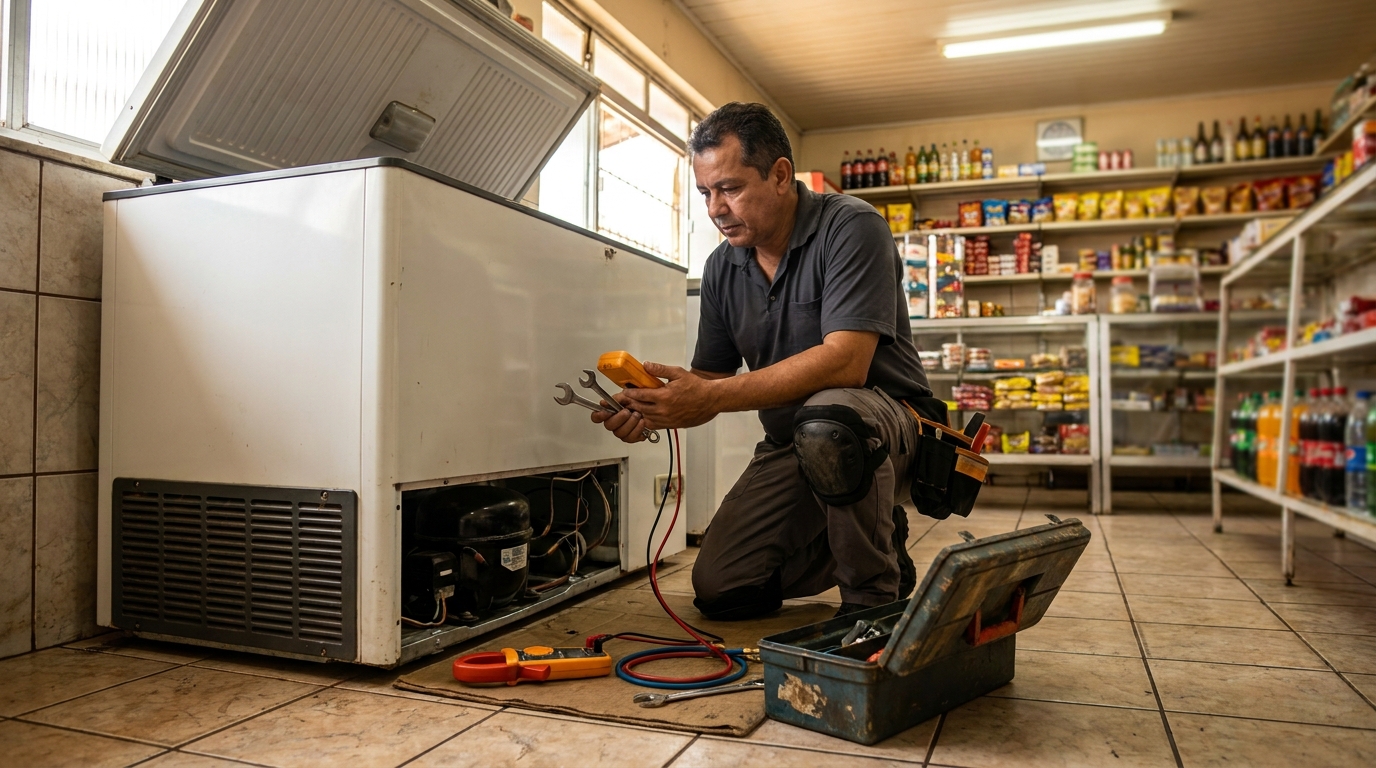 Técnico de conserto de freezer em residência em Governador Valadares‑MG